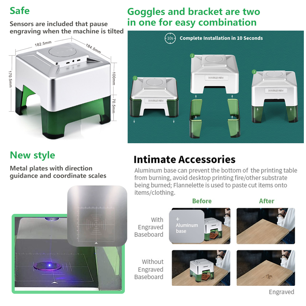 3W Mini Laser Engraver Portabl - Industrial Handheld Laser Engraver 评论和价格