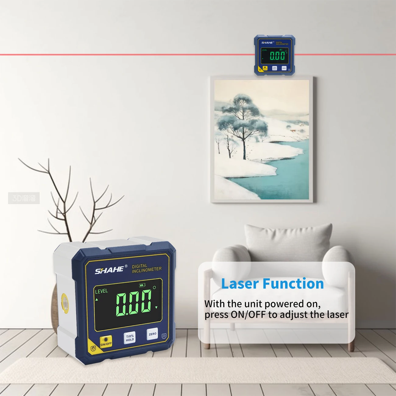 SHAHE Mini Protractor Angle Ga - Industrial Laser Alignment 评论和价格
