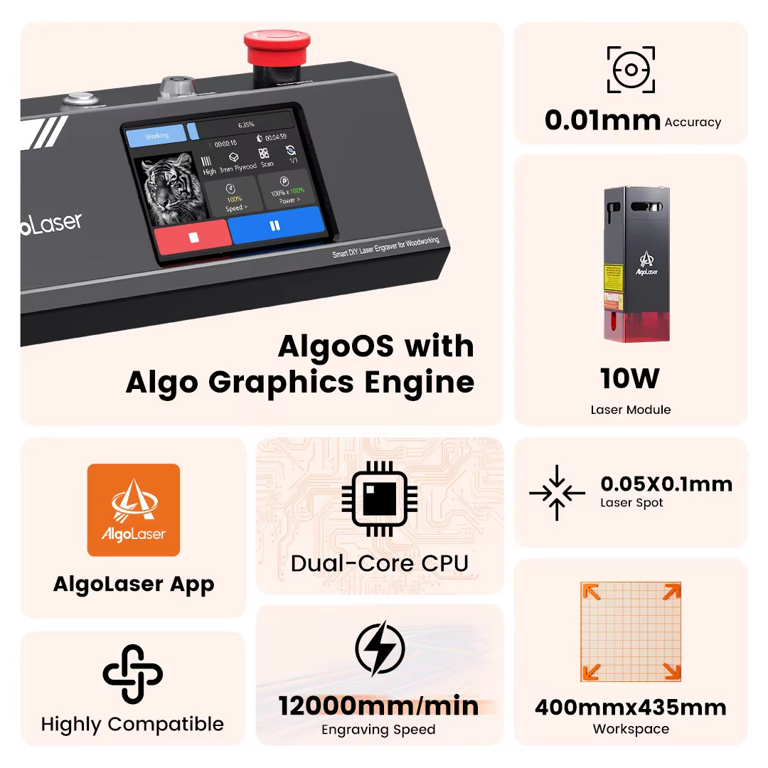 Algolaser DIY Table 40*43cm CN - Industrial Handheld Laser Engraver 评论和价格