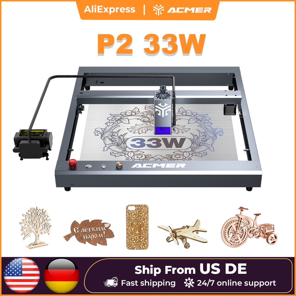 ACMER P2 33W Lasers Engraver W - Industrial Laser Engraver For Wood 评论和价格