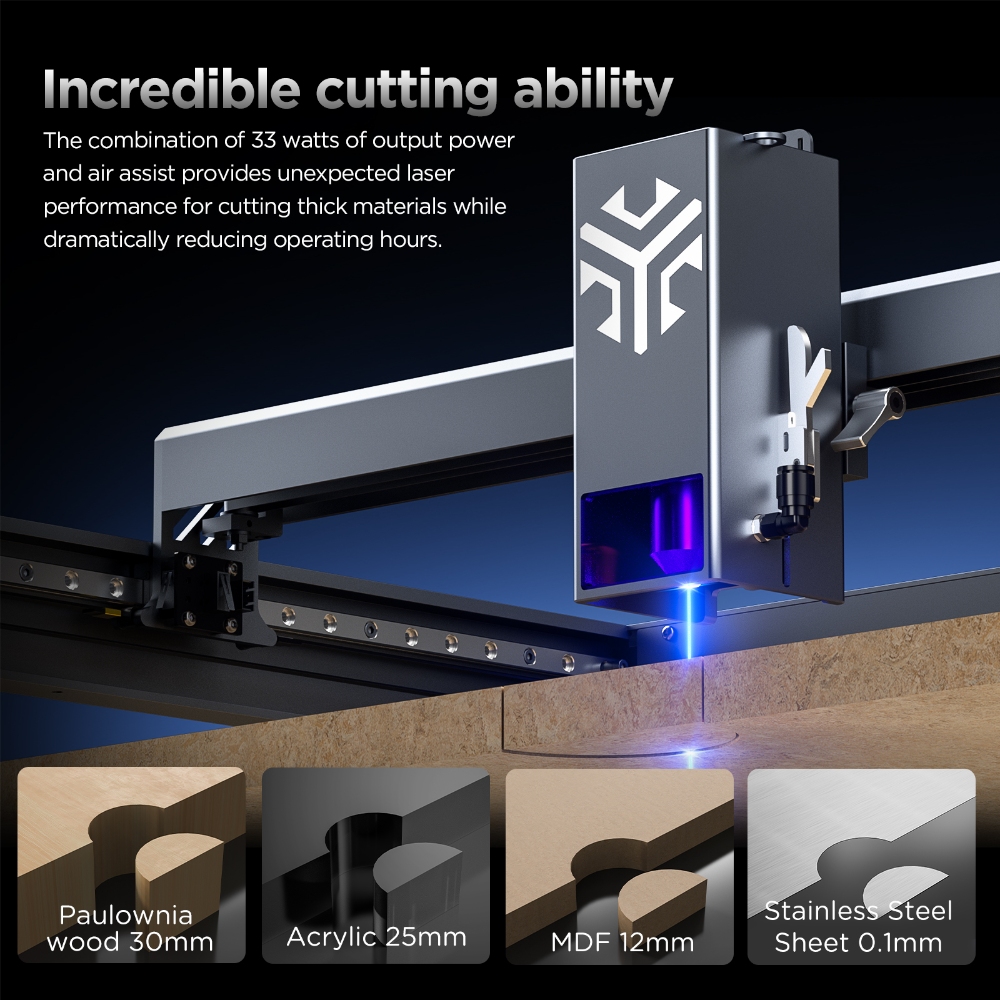 ACMER P2 33W Lasers Engraver W - Industrial Laser Engraver For Wood 评论和价格