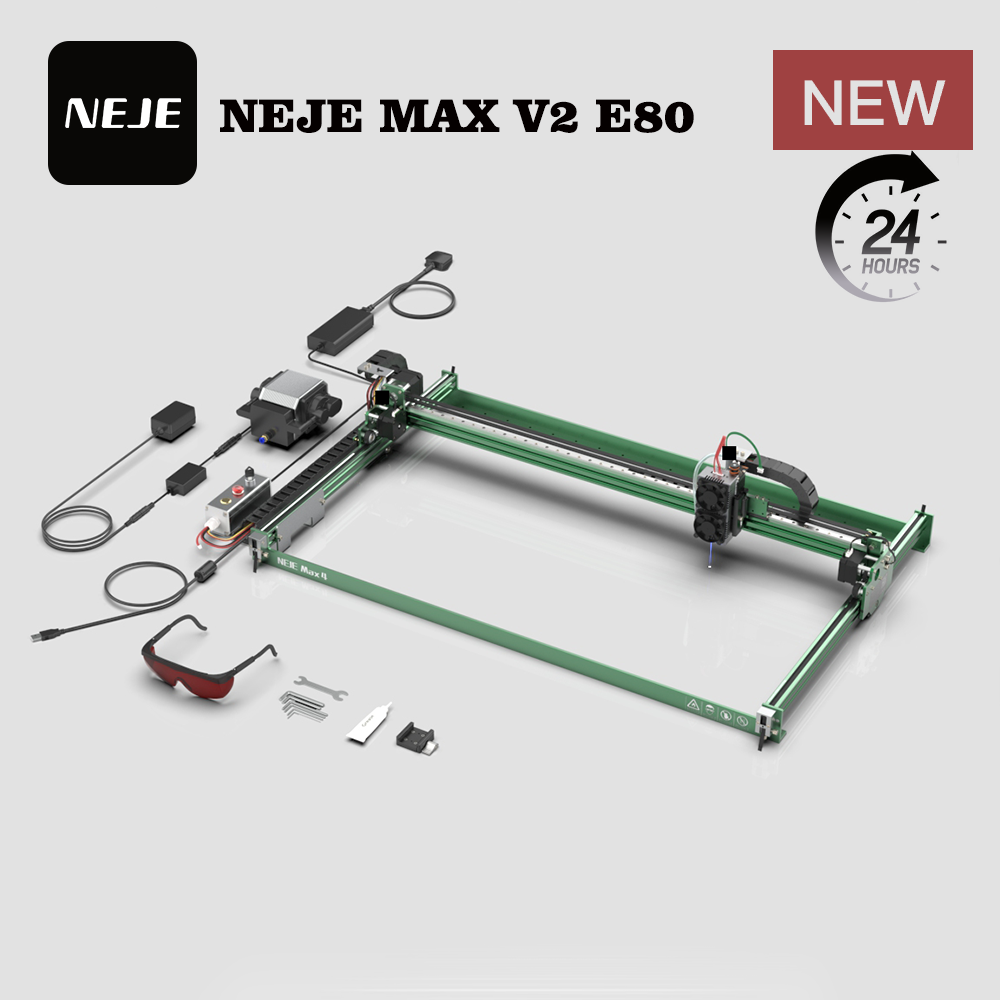NEJE MAX V2 E80 80W 455nm Lase - Industrial Laser Engraver For Wood 评论和价格